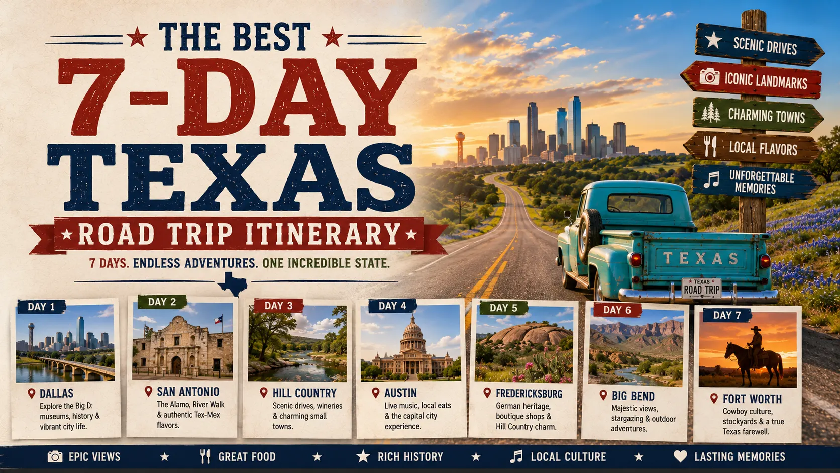 best 7 day texas road trip itinerary