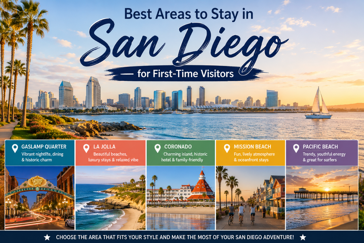 Best Areas to Stay in San Diego for First-Time Visitors